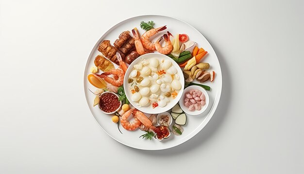 Tavă cu feluri variate